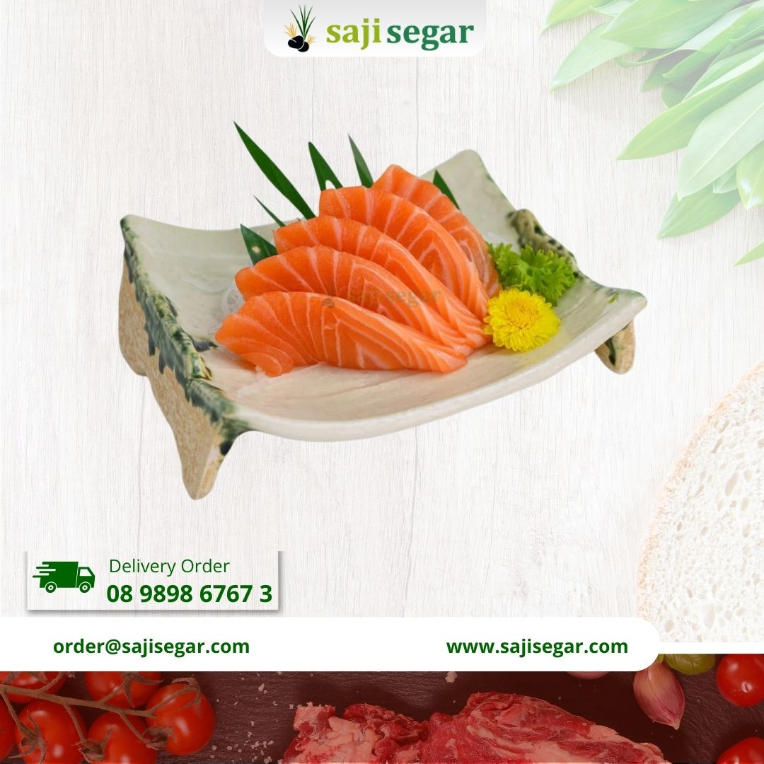 salmon sashimi FRESH / Ikan Salmon Fillet Slice Segar - Sashimi Salmon -  Salmon Sushi Sashimi